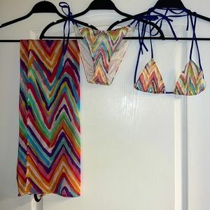 Missoni Zigzag Bikini Set & Cover Up Skirt